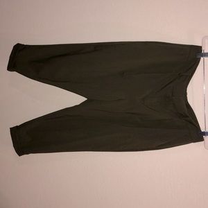 Dark green high waisted work pant